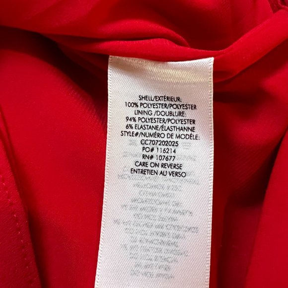 alice + olivia Coralee Blouse, Cold-Shouldered Flutter Sleeve size 2 Deep Ruby - Picture 6 of 8